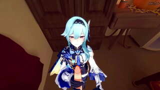 POV gangbang Eula doggystyle ug pagpuno sa iyang uban sa cum.