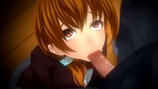 Busty hentai cutie čiulpti gaidys ir gauti pakliuvom stora pūlingas